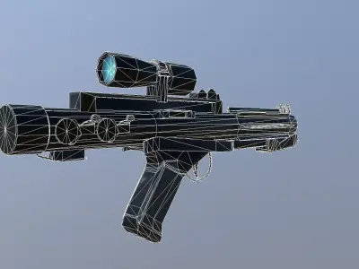 E-11 Blaster gun Low-poly 3D model