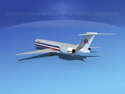 McDonnell Douglas MD83 American Airlines 3D model