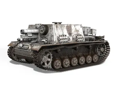StuIG 33B - Self-propelled heavy Infantry Gun - G7 3D model