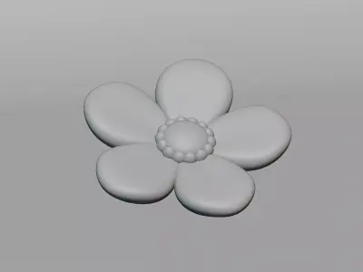 Bee Flower Low-poly 3D model