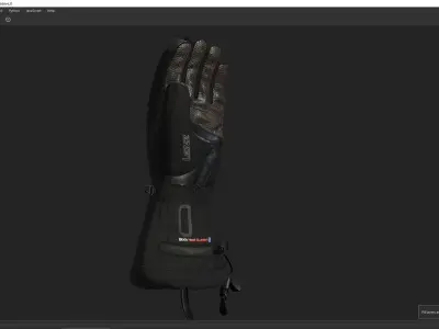 winter Gloves Low-poly 3D model Low-poly 3D model