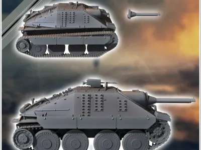 Flammpanzer 38t Hetzer - miniatures tabletop scenery 3D print model