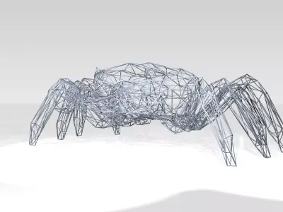 Crab Wireframe 3D model