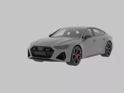 CAR RIG AUDI RS7  Free 3D model