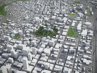 Austin - city and surroundings 3D model