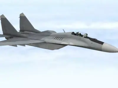 Fighter Jet Flying In Sky Plane V02 Low Poly 3D Model Low-poly 3D model