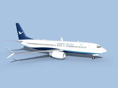 Boeing 737-800 Max Xiamen Airlines 3D model