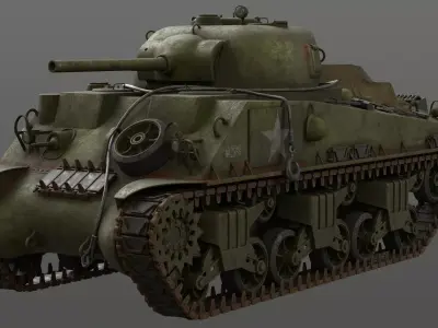 Sherman M4A2  3D model
