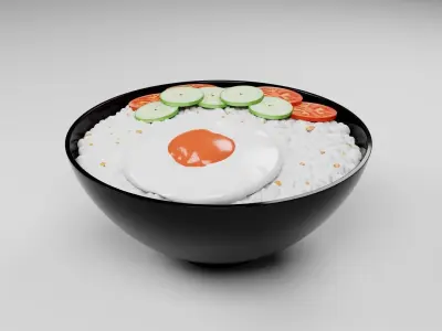 Egg Rice 3D model