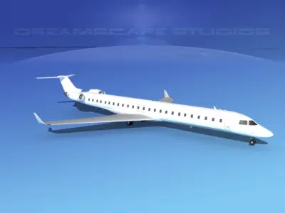Bombardier CRJ1000 Unmarked 1 3D model
