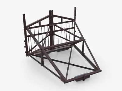Belgian Gate Low-poly 3D model