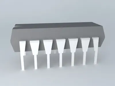 IC DIL 14 Free 3D model