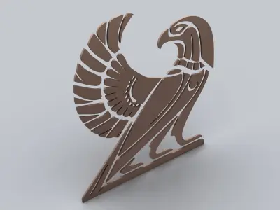 Egyptian Symbols - 056 - Topology Low-poly 3D model