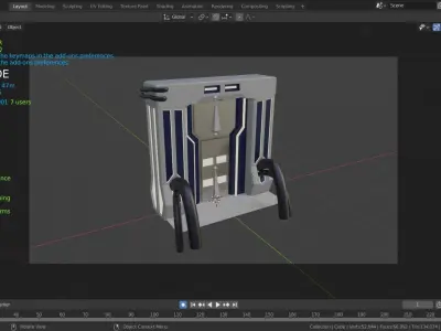 black friday rigged sci-fi door 3d Free 3D model