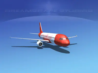 Airbus A320 LP Air Canada 65 Low-poly 3D model