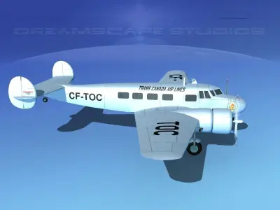 Lockheed L10 Electra Trans-Canada 3D model