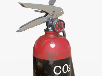 Fire extinguisher Low-poly 3D model