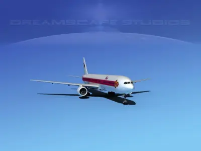 Boeing 777-300 Thai Airways 3D model