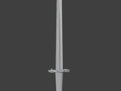 Medieval Sword - Katzbalger Low-poly 3D model
