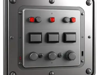 LargeButtonPanel3DModel Low-poly 3D model