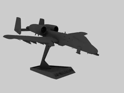 STL A-10 Thunderbolt II 3D print model