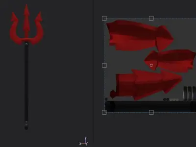 Devil Trident Low-poly 3D model