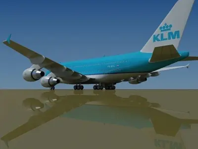 KLM Airbus Netherlands 3D model