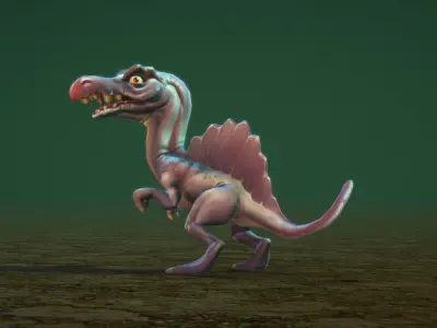 Toon Dinosaurs Low-poly 3D model