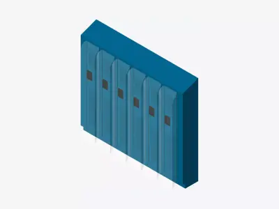 Locker Multi - Metal - Locka - Sports Low-poly 3D model