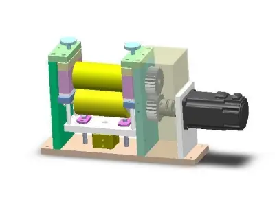 Coil film conveying mechanism 3D model