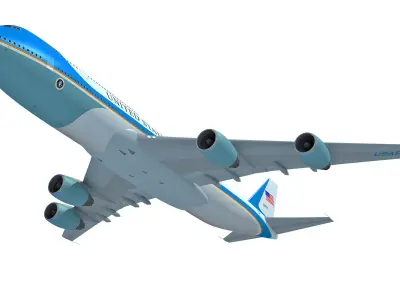  Air Force One Aerial Scene 3D model
