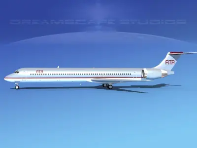 McDonnell Douglas MD83 ATA Airlines 3D model