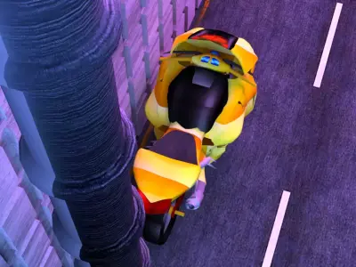 3D Heavy bike Bumble Bee edition  Low-poly 3D model