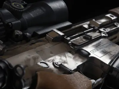 L129A1 Assault Rifle Low-poly 3D model