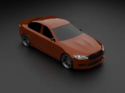 Cars for Arcade and Demolition Racing Games Free low-poly 3D model