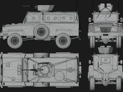 RG-31 Nyala MRAP Low-poly 3D model