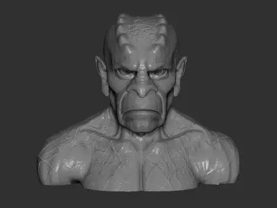 Swamp Troll Bust Free 3D model