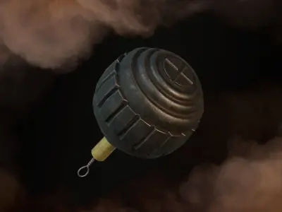 Grenade WW1 German Kugel Grenade 1915 Game-Ready Low-poly 3D model