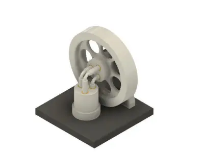 Elbow Steam Engine 3D model