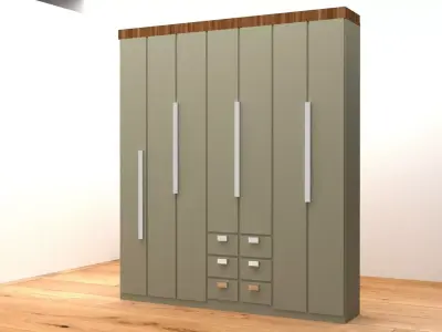 Modern Modular Wardrobe Free 3D model