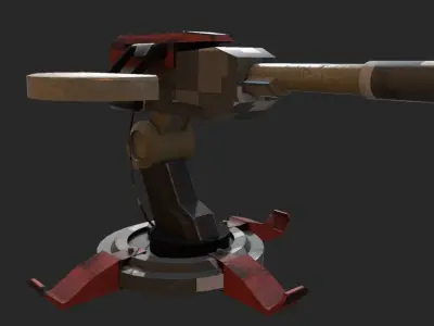 turret machine gun Free 3D model