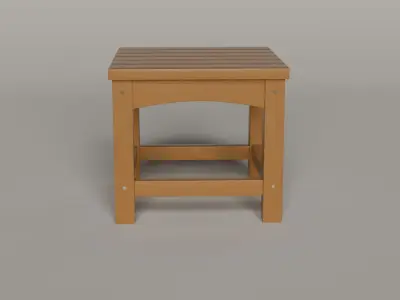 Club Square Side Table - 6 COLORS Wood and Polywood Low-poly 3D model