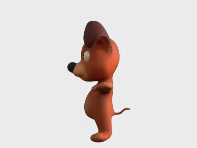 Cartoon Dog Low-poly 3D model