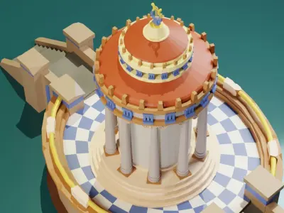Oracle temple Free 3D model