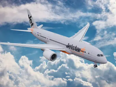 Jetstar Plane 787 Low-poly 3D model