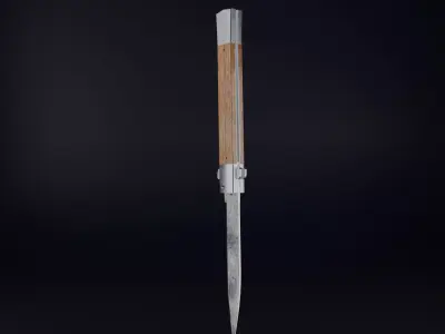 Italian Knife Stiletto Low-poly 3D model