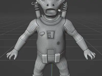 Grondo character from star wars clone wars Free low-poly 3D model