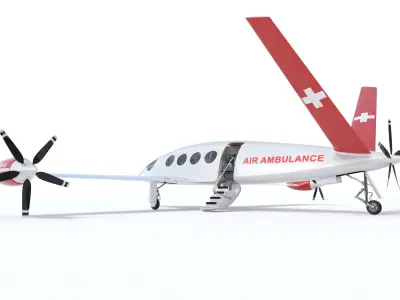  Medical Alice Eviation Electric Aircraft with Interior 3D model