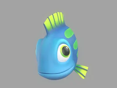 Cartoon Fish 19 Low-poly 3D model