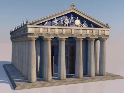 Greek doric temple 3D model